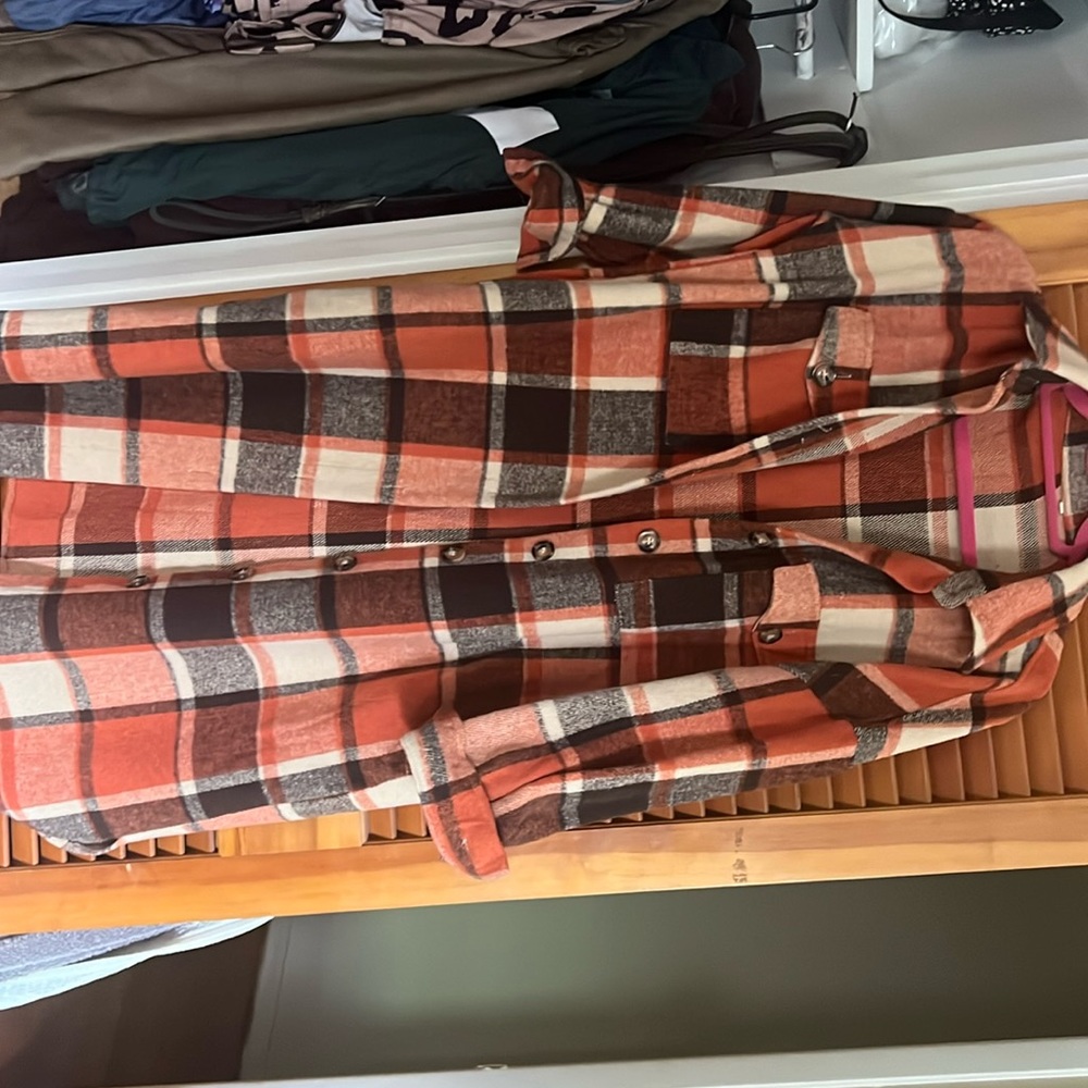 Plaid long heavy Shacket!